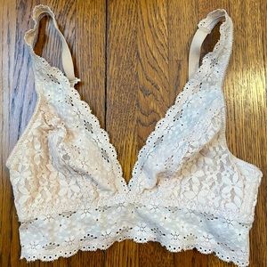 Nude lace bralette